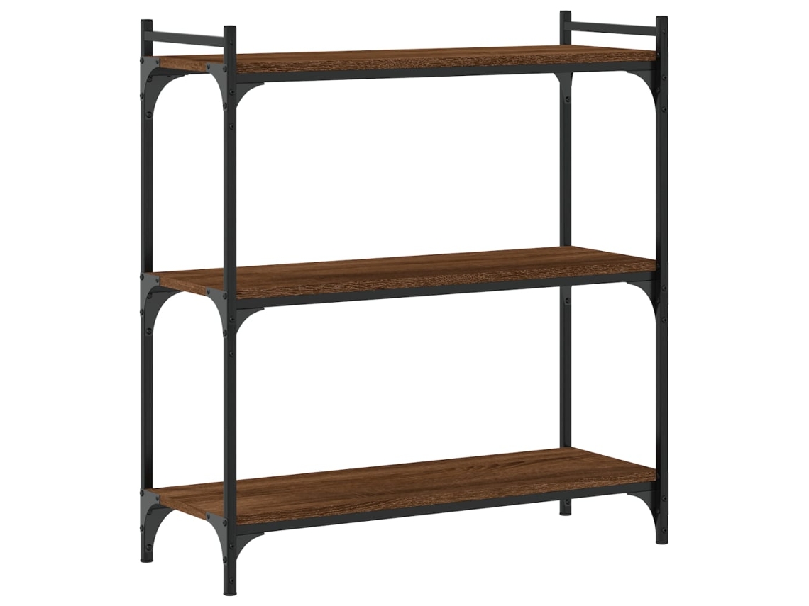 Librería 3 estantes madera VIDAXL ingeniería roble marrón (80x30x86 cm)