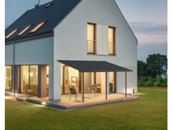 CANOPIA Capri Pérgola Cubierta para Terraza de Aluminio 3X5,6 m Gris