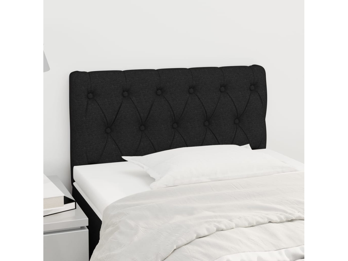 Cabecero de tela 80x7x78/88 cm Negro