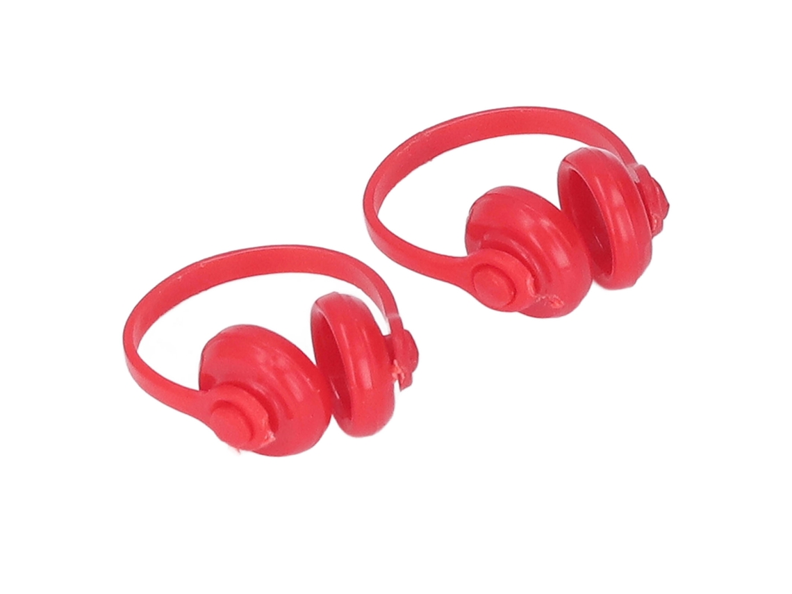 Unidades De Auriculares En Miniatura A Escala 1/12 Para Casa De Muñecas, Color Rojo.