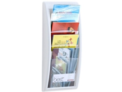 Expositor Mural Fast-Paperflow Din A4 Blanco 4 Compartimentos 650x290x95 mm