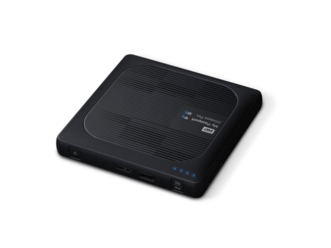 Disco HDD Externo WESTERN DIGITAL My Passport Wireless Pro (Negro - 3 TB - USB 3.0) — 2.5'' | 3 TB