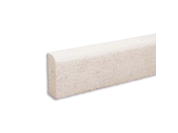 Bordillo decorativo de 100x20x8 cm. Unidad / Borde curvo / Blanco crema