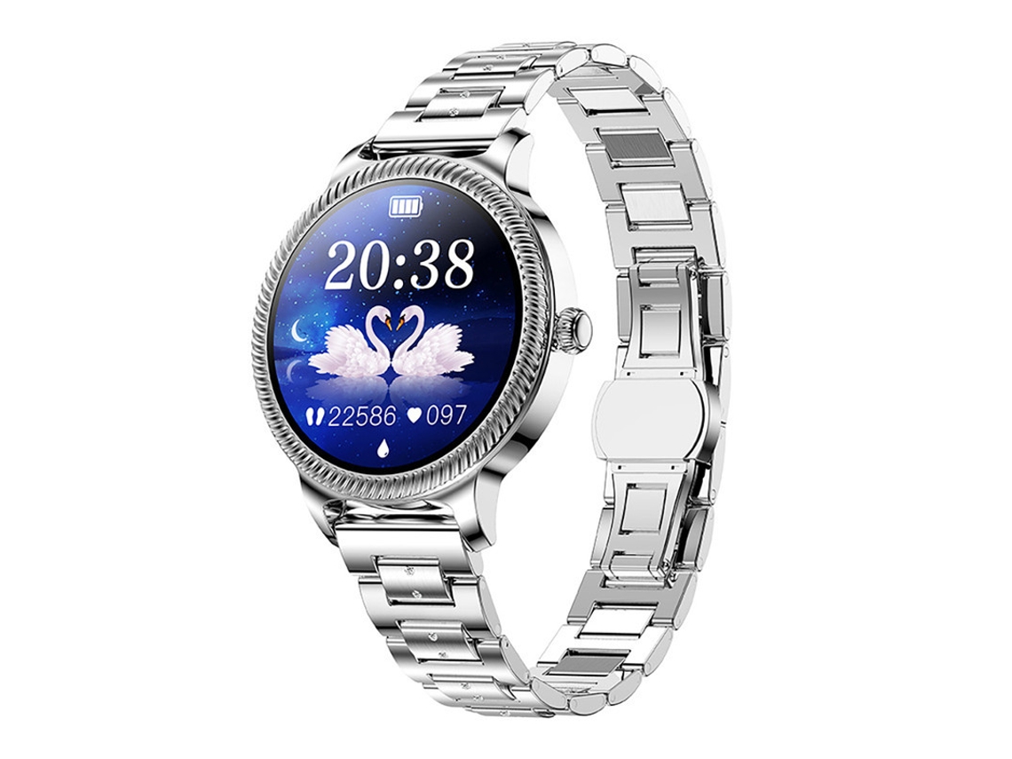 Smartwatch YIZHOOD TE527 Pulsera InTEigente Mujer con Touch 1.09'' IP68 Resistente al Agua Plata