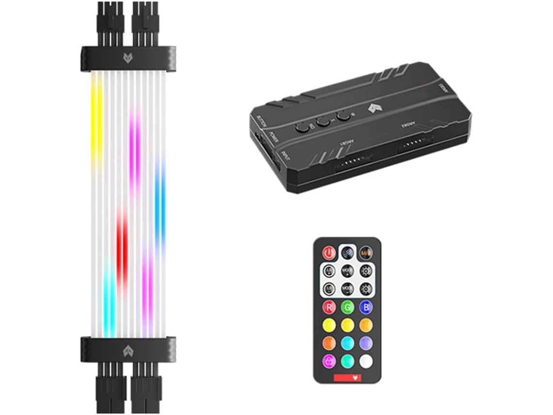 Cable De Extensión De Alimentación Rgb De 8 Pines Con Doble Argb Para Tarjeta Gráfica
