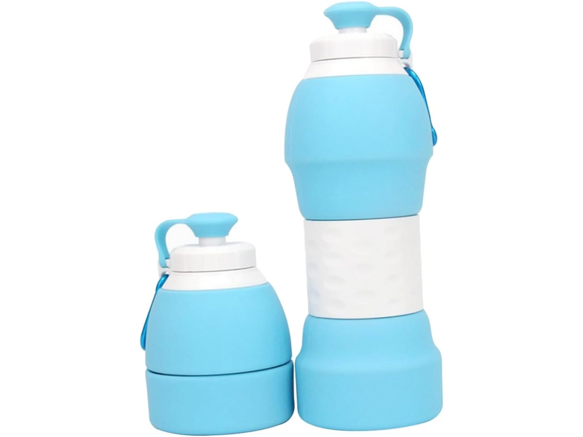 Garrafa De Água Dobrável, À Prova De Vazamentos E Reutilizável Em Silicone, Ideal Para Esportes E Viagens.