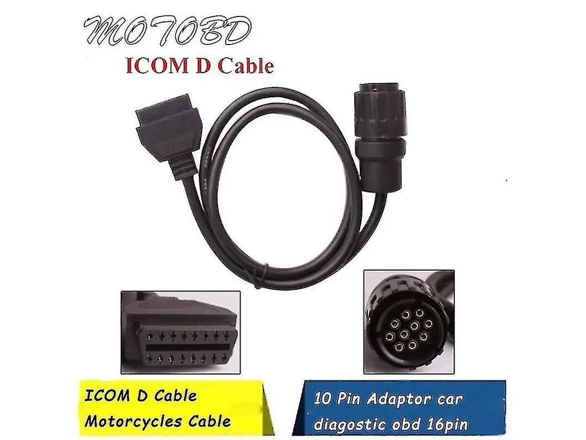 Cable Icom D Para Bmw, Adaptador De 10 Pines Para Motocicletas Icom-d, Cable De Diagnóstico Obd2 Obdii De 10 A 16 Pines, Cable De Herramienta I-com A2, St1m368xx