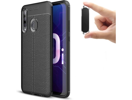 Carcasa y Soporte Huawei P Smart 2019 Rugged Leather (Negro)