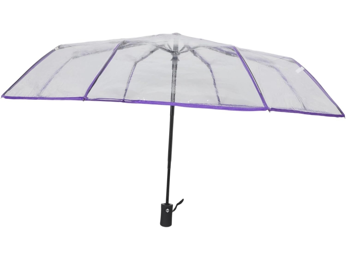 Paraguas Plegable Automático, Transparente, Resistente Al Viento, De Apertura Y Cierre Rápidos, Compacto.