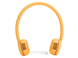 Ventilador de cuello recargable por USB sin ventilador, amarillo, 2000 mAh