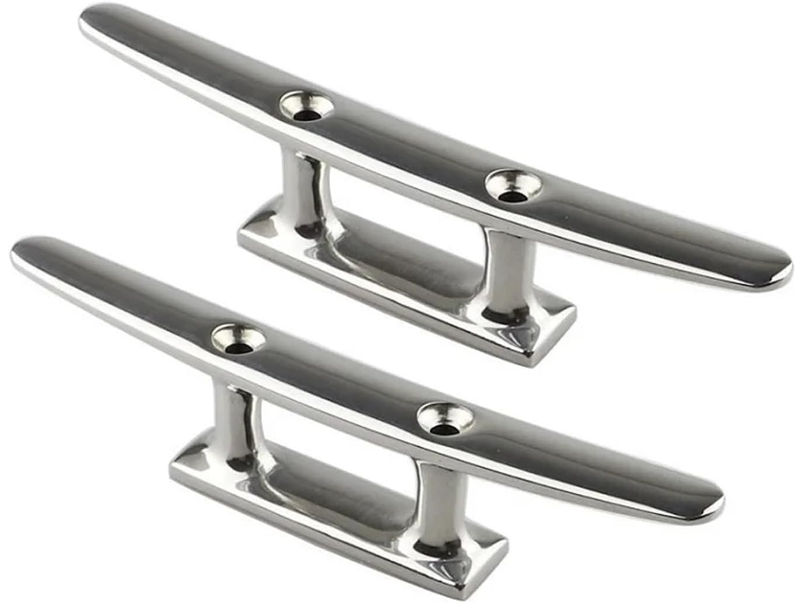 Taquet D'amarrage Combiné En Acier Inoxydable 316, 2 Trous, 5", 6", 8 Bateau Marin, Pont, Corde,