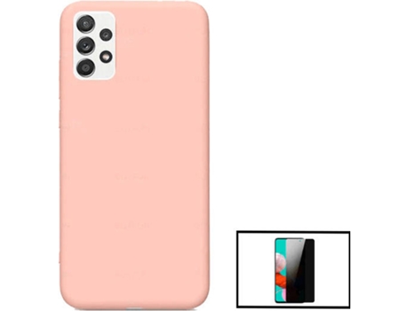 Kit Carcasa + Protector de Pantalla Privacidad Samsung Galaxy A52 5G G4M Rosa