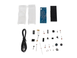 Kit De Reloj Digital Led De 4 Dígitos Compacto Con Control De Luz, Temperatura, Fecha, Hora Y Caja Transparente