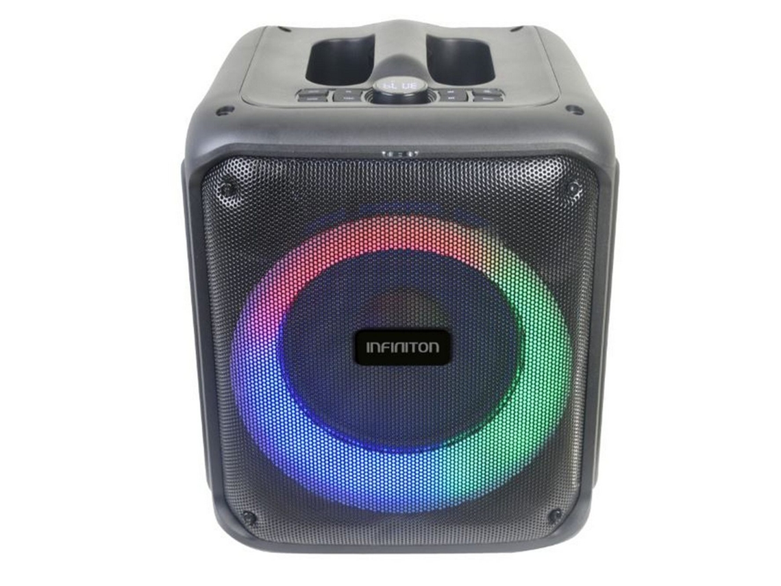 INFINITON Altavoz Portátil Party EQ07, 70 W, Bluetooth, Radio FM, Subwoofer, Microfono Incluido