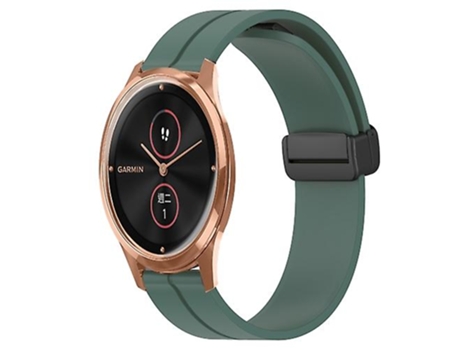 Correa para Garminmove Luxe Correa de reloj de silicona verde oliva con cierre magnético de color sólido de 20 mm VENISYMLIS
