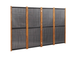 Maison Exclusive - Biombo Divisor De 4 Paneles Negro 280x180 Cm