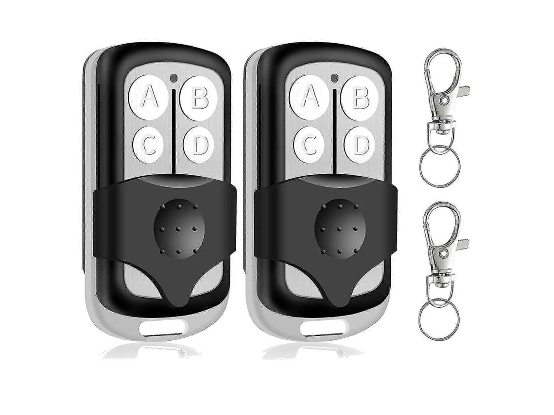 Control remoto universal de 4 botones para puertas de garaje, 2 unidades con llavero para abridores. TAISHENGDA
