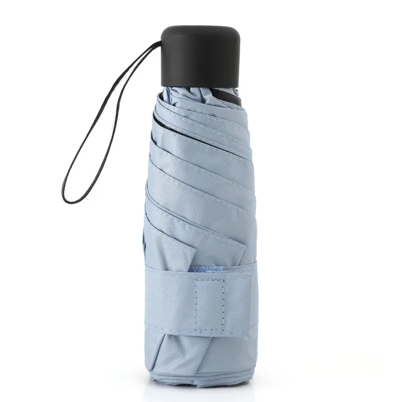 (azul, 6k) Mini Paraguas Plegable Resistente Al Viento, Portátil Para Viajes, Protección Solar Para Exteriores.