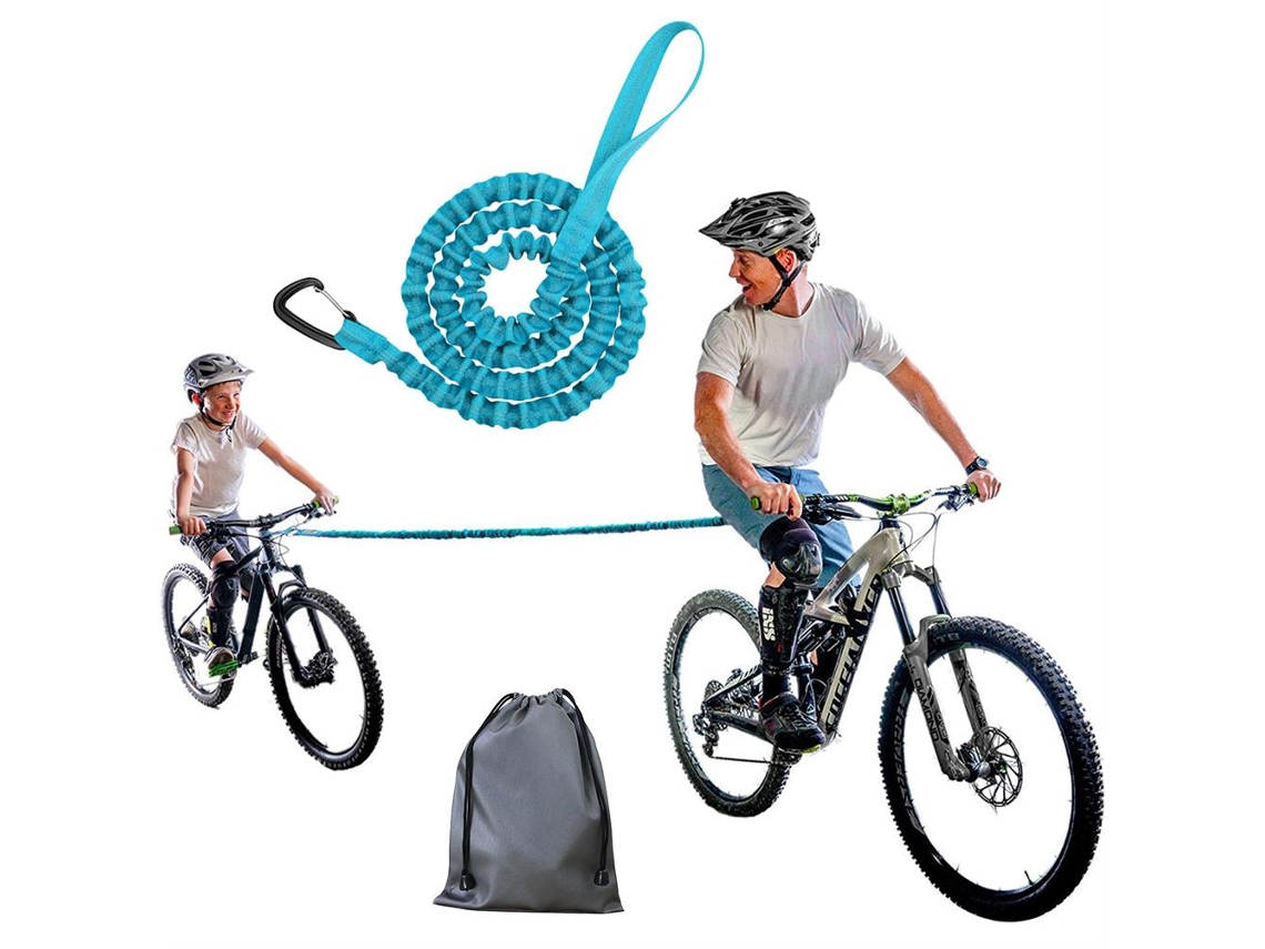 Cuerda Elástica De Tracción Para Bicicleta, Mtb, Niños Y Adultos Con Bolsa De Almacenamiento Reflectante.