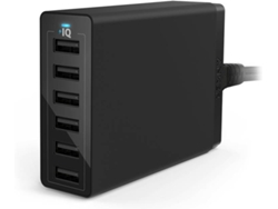 Cargador Adaptador ANKER PowerPort 6 USB Negro