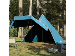 Tienda de campaña tipi azul impermeable para 5 personas