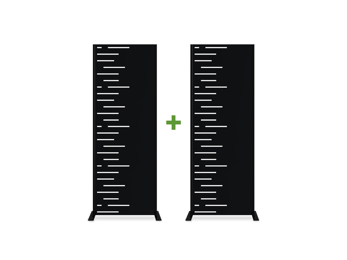 Juego de 2 paneles decorativos ARLBERG Negro Al.160cm patrones lado izquierdo