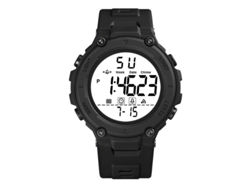 Reloj deportivo, reloj deportivo digital moderno, cronómetro, calendario, movimiento electrónico luminoso.