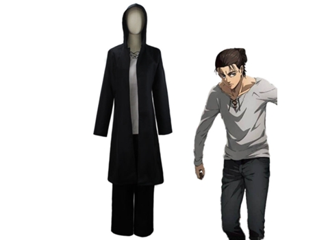 Conjunto completo de capa de cosplay de Attack on Titan Eren (2XL)