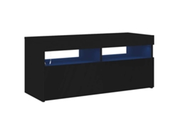 Mueble TV con luces LED 90x35x40 cm Negro MAISON EXCLUSIVE