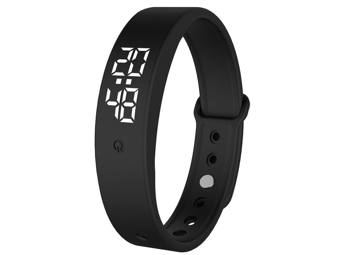 Pulseira Inteligente Com Monitoramento De Temperatura 24 Horas, Pulseira De Atividade Com Alarme Por Vibração (preta)