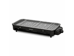Parrilla eléctrica 2 en 1 con rejilla de acero inoxidable de 1500 W Sokany SK-6112, color negro