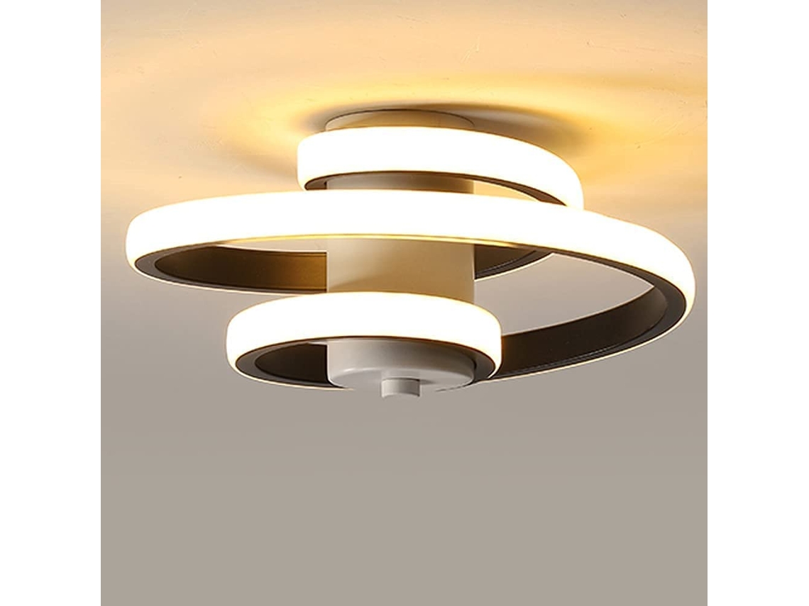 Lámpara de Teto Moderna Teto Moderno de 24W Linha de Espiral de Lámpara de Teto Iluminação Do Teto para Quarto Da Sala de Estar de Estar D