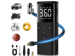 Inflador De Neumáticos Portátil De 150 Psi Con Pantalla Lcd Digital Y Luz Led. Czhhmart