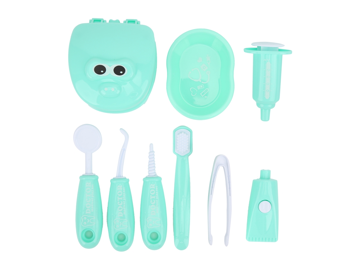 Set De Dentista Para Niños Con Modelo De 9 Dientes, Color Verde.