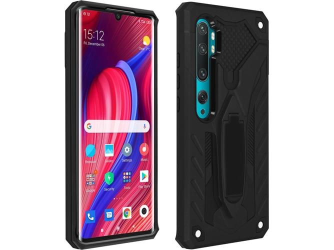 Carcasa Xiaomi Mi Note 10, Note 10 Pro AVIZAR Híbrido Negro