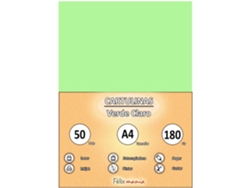 Cartón 180Gr A4 Lámparas De Color Verde Claro 50