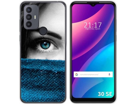 Carcasa para TCL 30 SE TUMUNDOSMARTPHONE Dibujos Ojo Multicolor