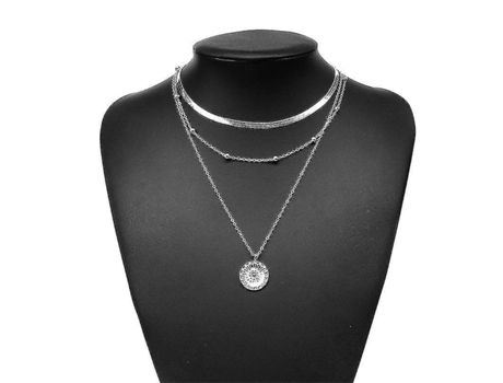 Mujeres de oro collar colgante de plata colgante colgante colgante de múltiples capas de loto colgante cuello