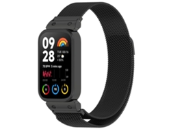 Bracelete Para Redmi Watch 6 / 5 / Xiaomi Band 9 Pro - Milan Magnética - Metal Preta