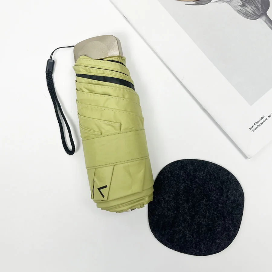 (verde, 6k) Mini Sombrilla De Exterior, Protección Uv, Ultraligera
