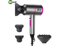 Secador de pelo de 1875 W con difusor iónico compacto, cuerpo cerámico, 2 velocidades, 3 niveles de calor, GOKOCO