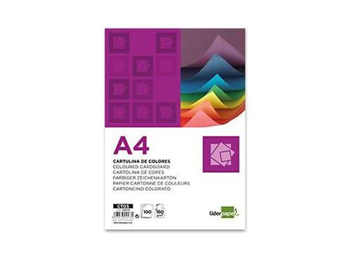 Cartolina 180 Grs/Mã¬. Liderpapel 100 Folhas, A4, Rosa