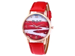 Reloj De Pulsera Zhoulianfa F-447 De Aleación Redondo Cuarzo Moda Rojo