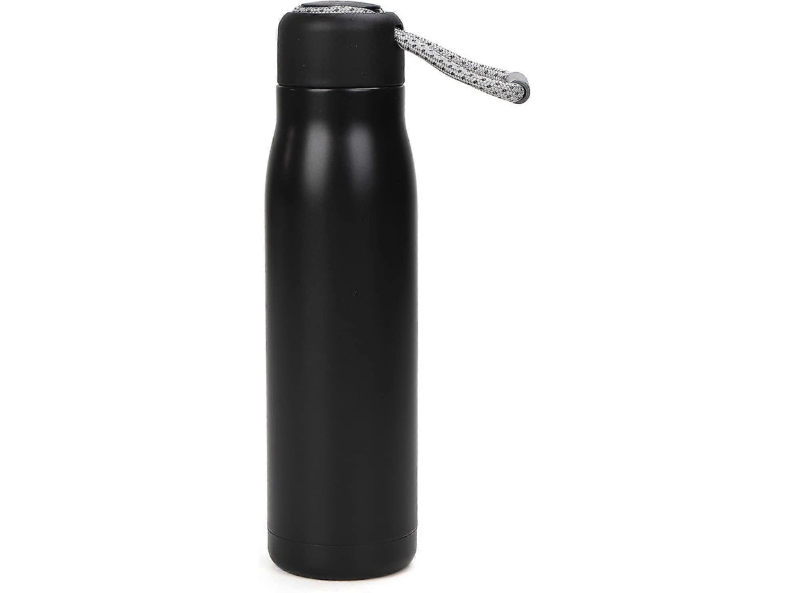 Botella De Agua De Acero Inoxidable 2024 Con Aislamiento Al Vacío, Botella Térmica Reutilizable Para Deportes, Negra Rosewell