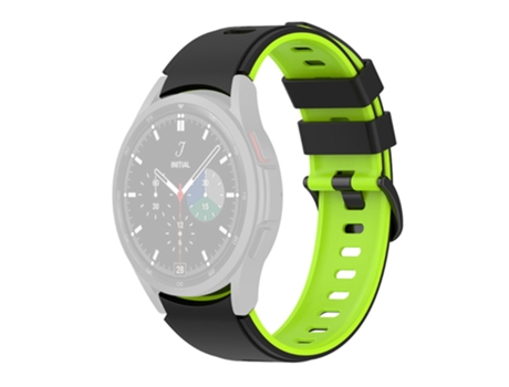 Correa de Silicona bicolor para Samsung Galaxy Watch 5 40mm/44mm/Watch 5 Pro 45mm/Watch4 40mm/44mm/Watch4 Classic 42mm/46mm/Watch3 41mm - negro/cal