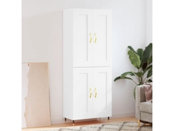 Aparador | Armario alto 69,5 x 34 x 180 cm, madera de destilación blanca