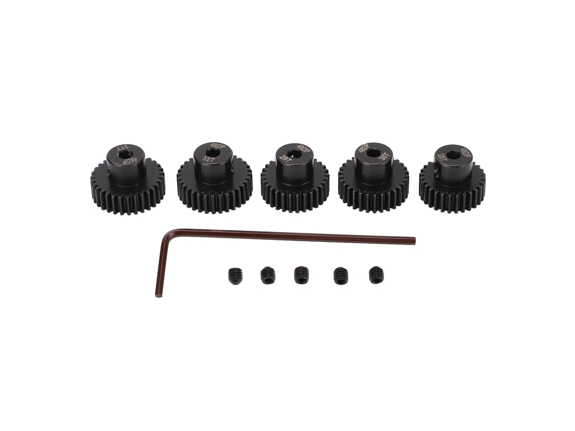 Kit De Engrenagens Pinion 48dp 3.175mm Eixo Metal Para Carro Modelo 1/10 28t 29t 30t 31t 32t