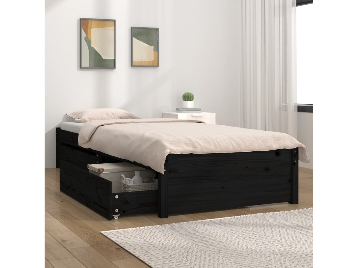 Maison Exclusive Estructura de cama madera maciza de pino 90x190
