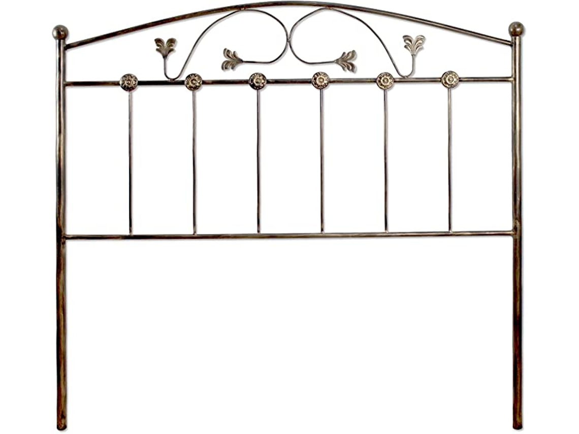 Cabecero de Forja FACTORY MUEBLES Manchego, Negro Dorado Cama de 90 cm (95 cm x 125)