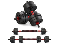 Juego De Mancuernas Y Barra Ajustables De 20 Kg, Unisex